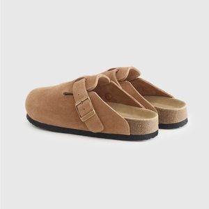 Quince Water Repellent Suede Clog Mule